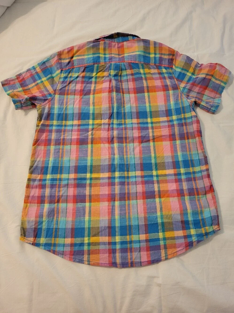 Cat & Jack 100% Cotton Plaid Button Up Boys Size XL (14)
